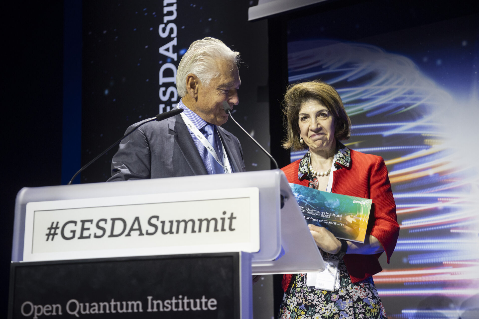Nuove tecnologie: Peter Brabeck-Letmathe (GESDA) e Fabiola Giannotti (CERN)