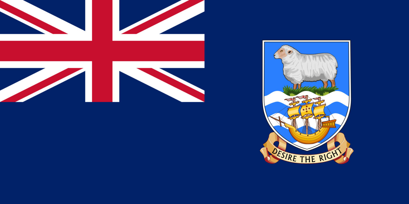 Bandiera delle Isole Falkland, simbolo delle notizie dal territorio britannico d’oltremare su Innovando News