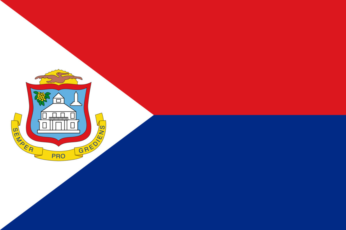 Bandiera di Sint Maarten, simbolo delle notizie dal territorio autonomo del Regno dei Paesi Bassi su Innovando News
