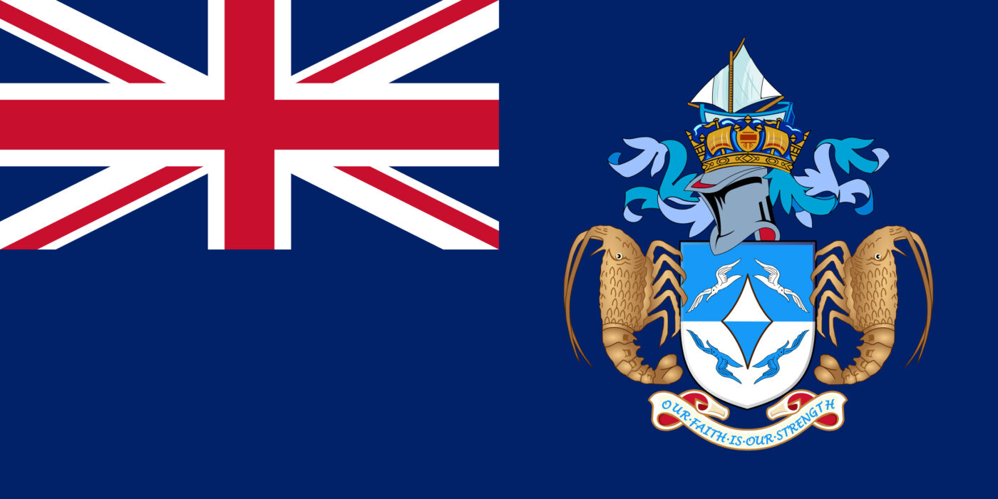 Flagget til Tristan da Cunha, symbol på nyhetene fra landet på Innovando News