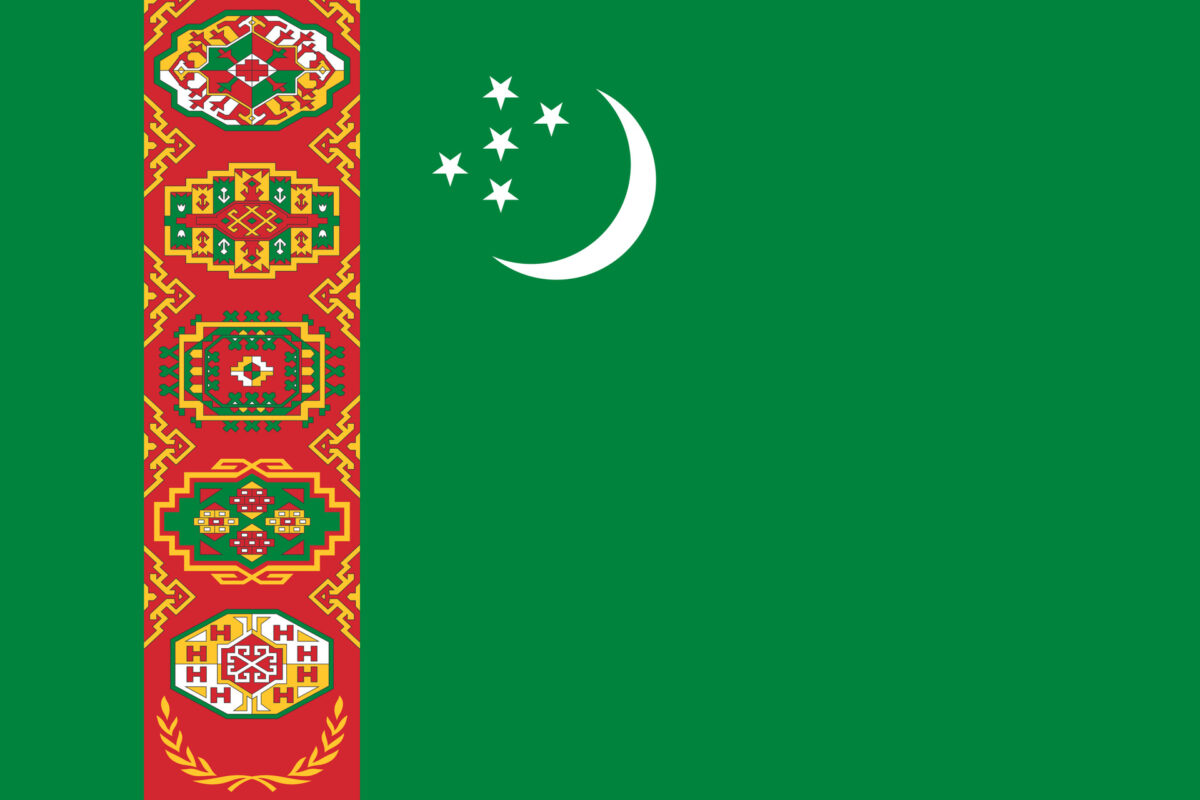 Bandiera del Turkmenistan, simbolo delle notizie dal Paese su Innovando News
