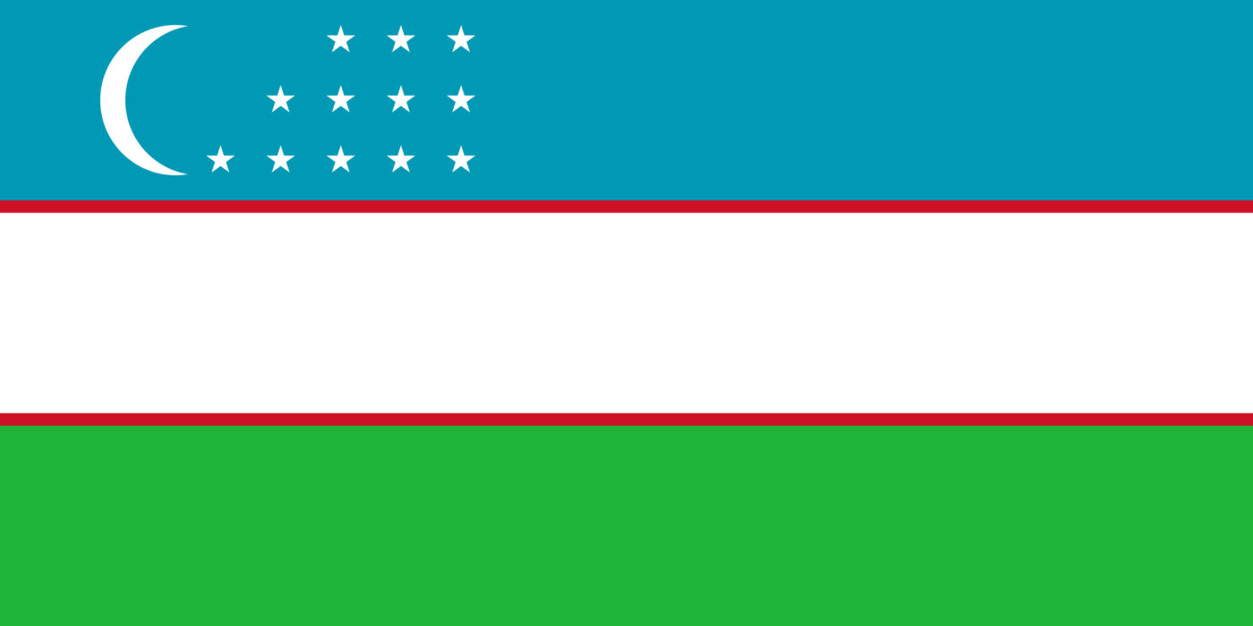 Bandiera dell'Uzbekistan, simbolo delle notizie dal Paese su Innovando News.