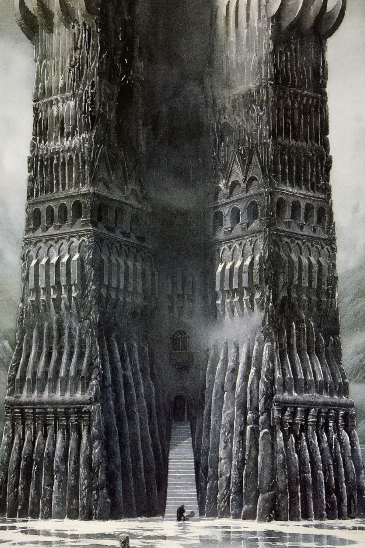 La "Torre di Orthanc" nell'illustrazione di Alan Lee