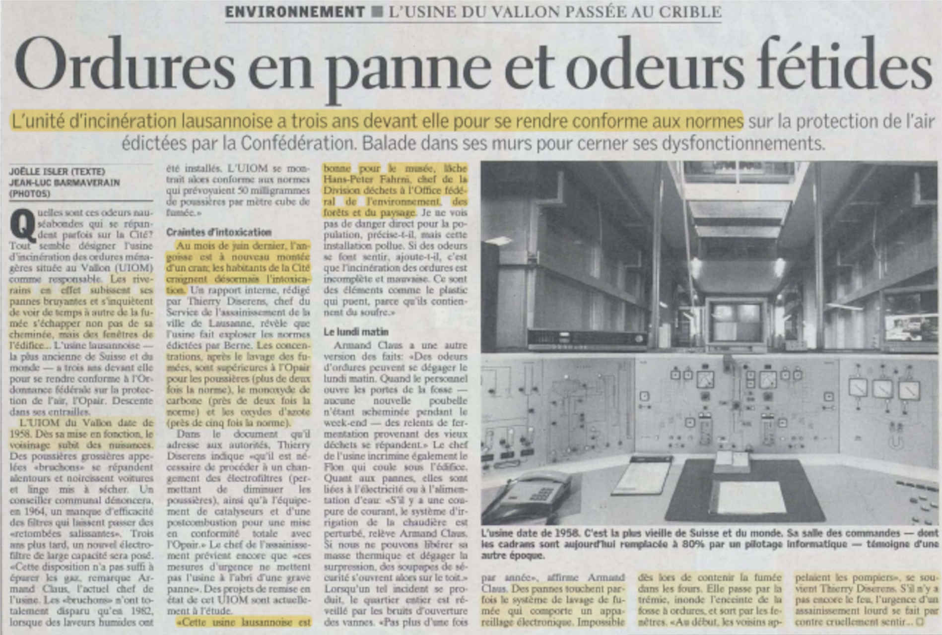 Losanna, ricostruita la storia dell'inceneritore