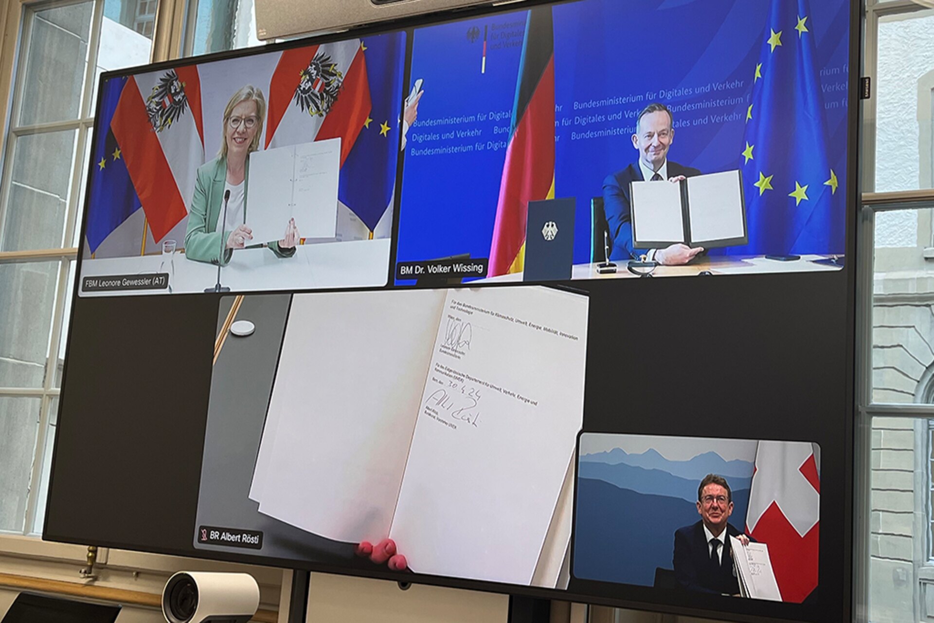 Austria Germania Svizzera: Leonore Gewessler, Volker Wissing e Albert Rösti