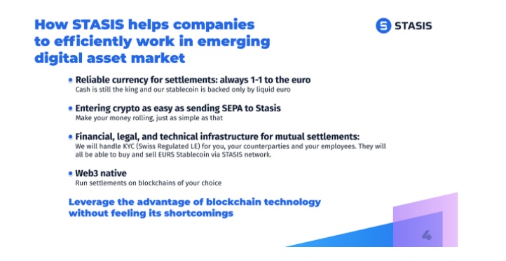 Infrastruttura sicura Stasis per i regolamenti aziendali in criptovaluta