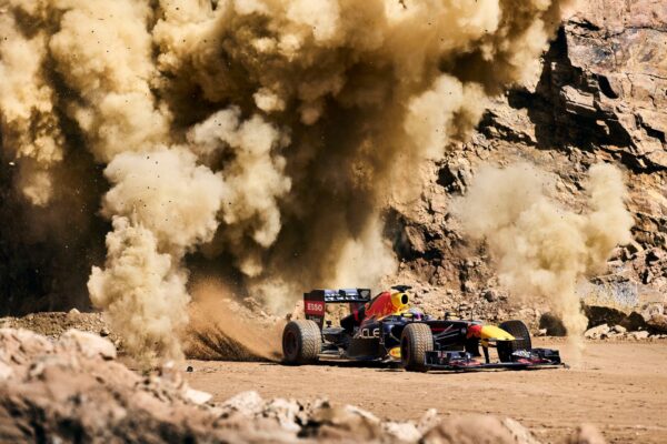 Così Max Verstappen in un simulatore a difficoltà accresciuta