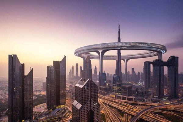 Un anello-edificio a 550 metri d’altezza nella skyline di Dubai