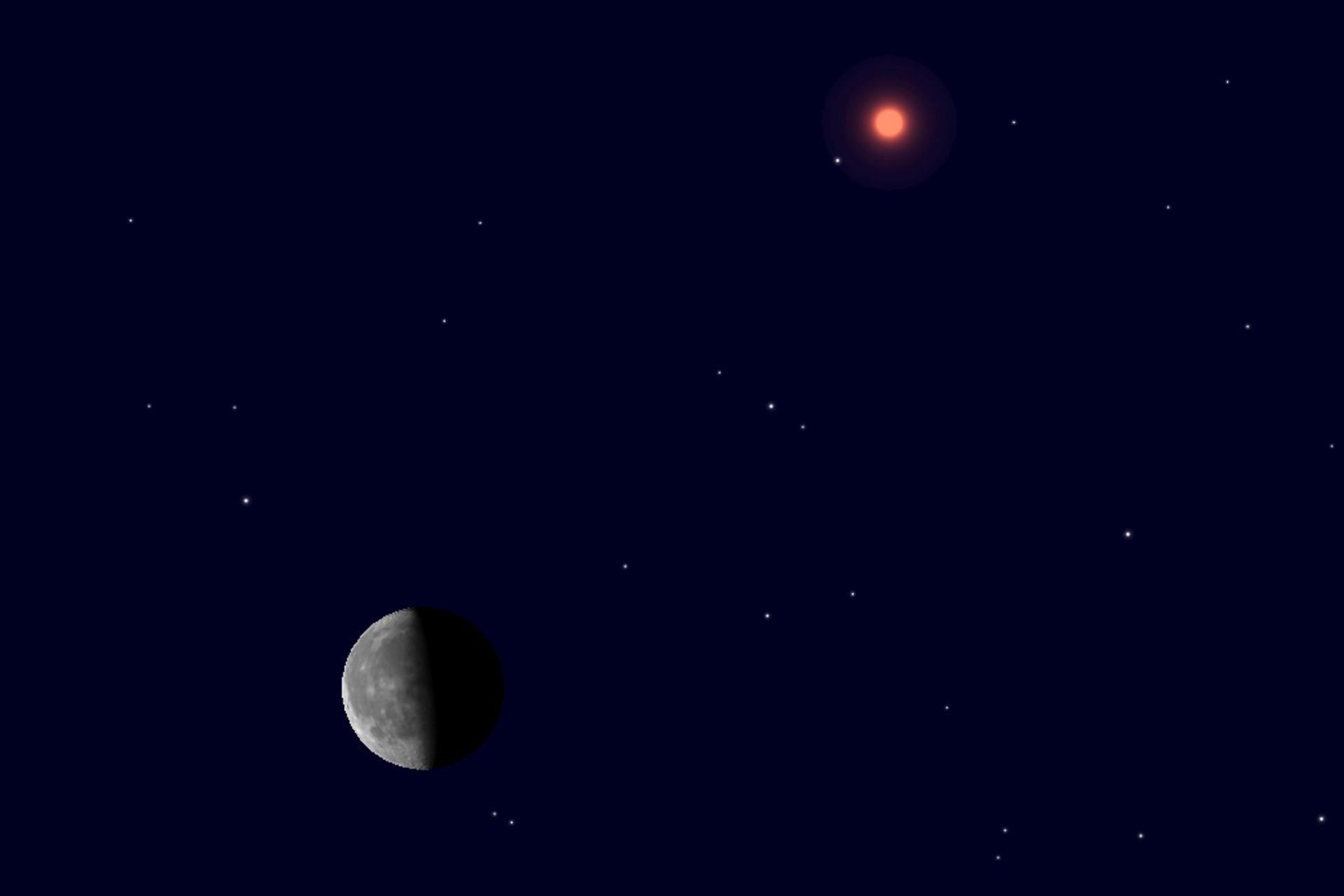 La Luna e Marte