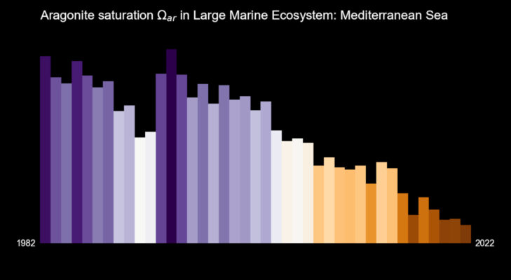 Strisce colorate per visualizzare l’acidificazione degli oceani