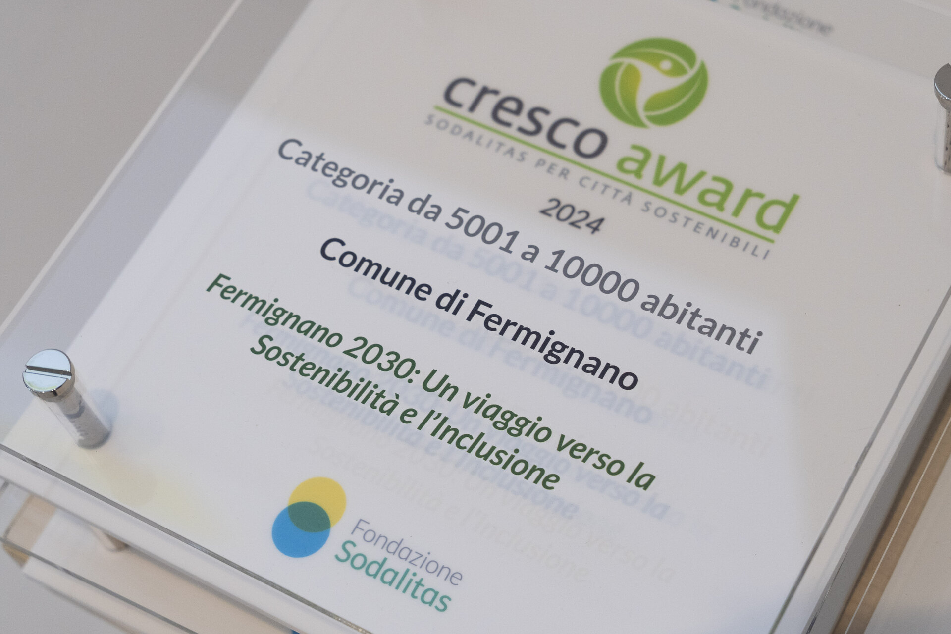 Sodalitas: nel 2024 il Cresco Award anche al Comune di Fermignano (Pesaro e Urbino)