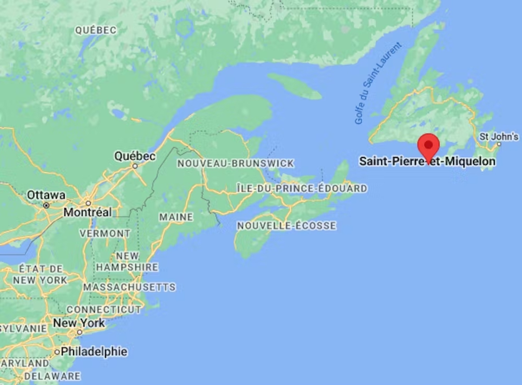 MIquelon: la collocazione dell’arcipelago di Saint-Pierre e Miquelon nell’Atlantico settentrionale