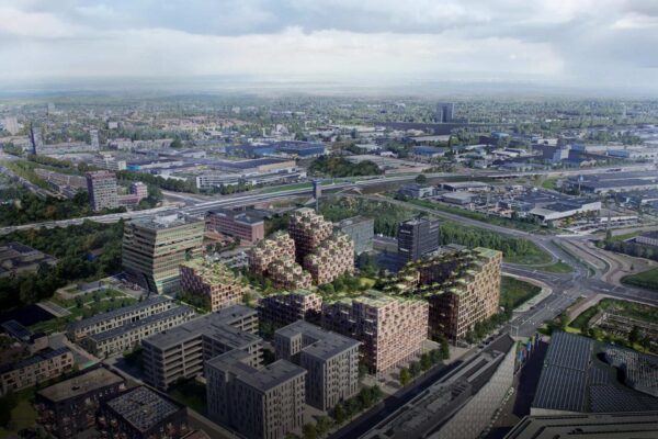 La antigua central eléctrica de Groningen se convierte en un innovador barrio de madera