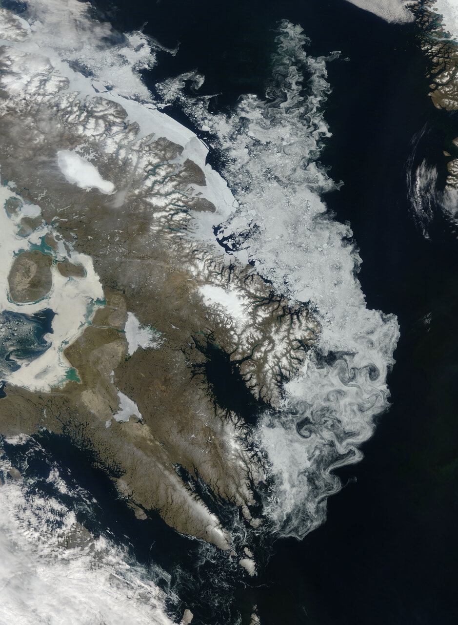 Baia di Baffin: uno spettacolare panorama aereo