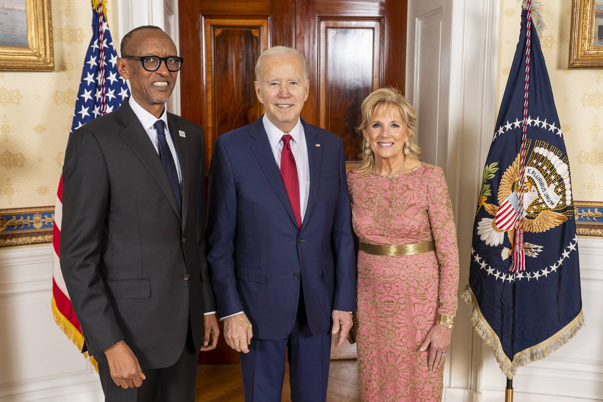 Ruanda: il presidente Paul Kagame con Joe Biden