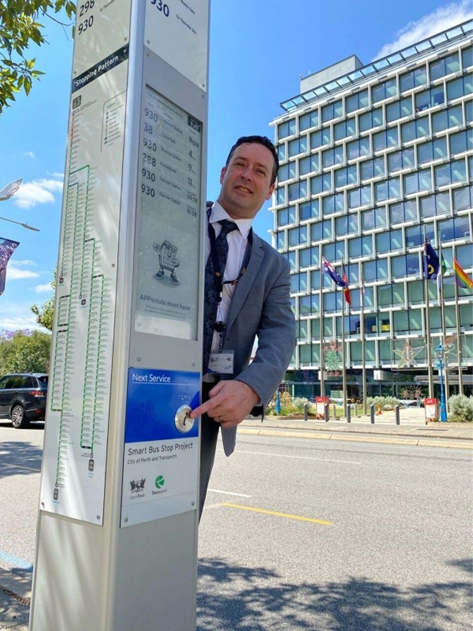 Perth: le recenti fermate degli autobus in citttà sono dotate di tecnologie intelligenti