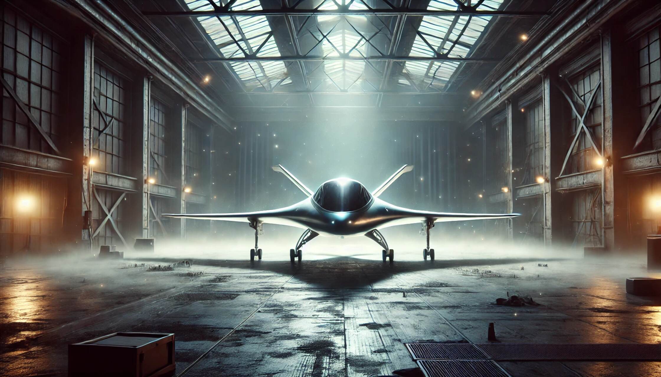 eVTOL: dopo il fallimento finanziario, un prototipo di Lilium giace inutilizzato in un hangar in penombra