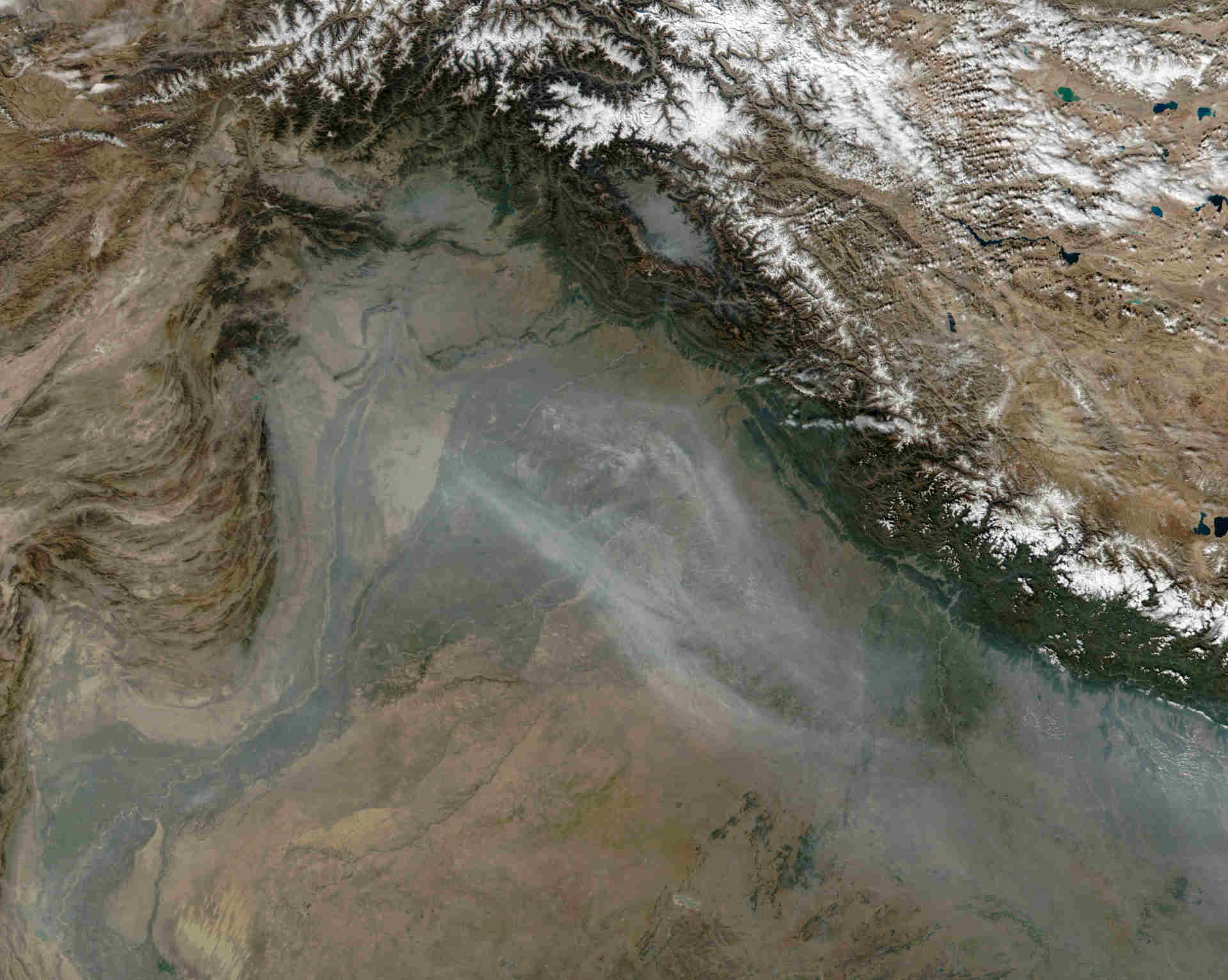 Inquinamento dell'aria: la foto del Pakistan dallo spazio