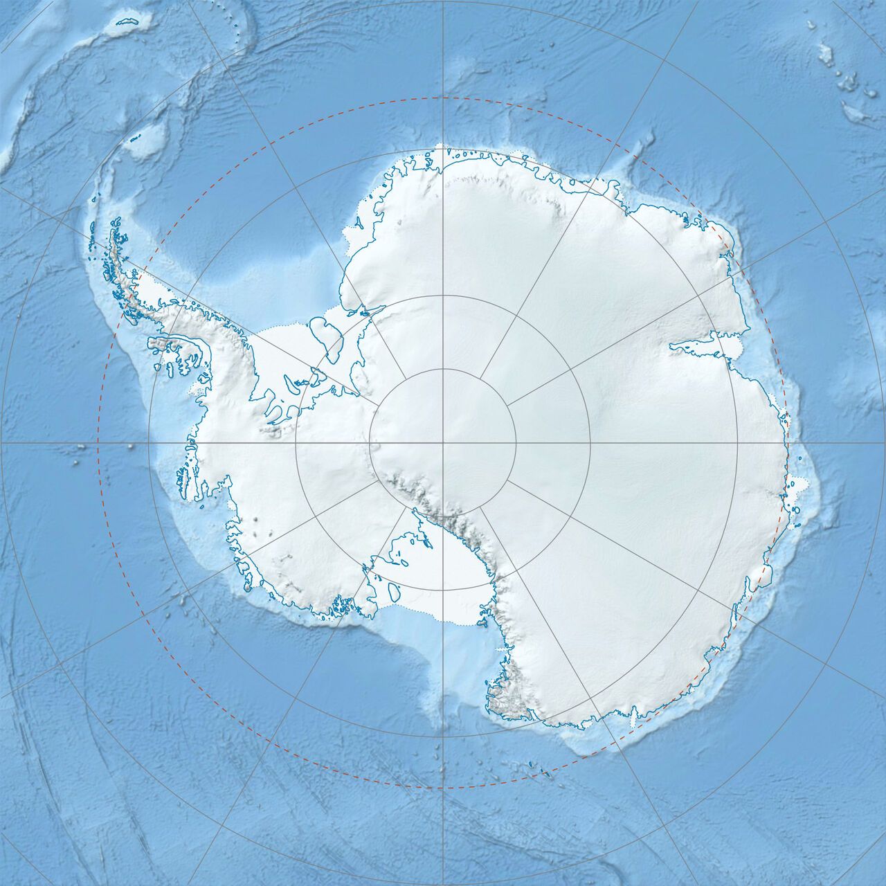 Polo Sud: una completa mappa dell’Antartide evidenzia i principali siti geografici, scientifici e storici del continente, offrendo agli studenti un punto di partenza visivo