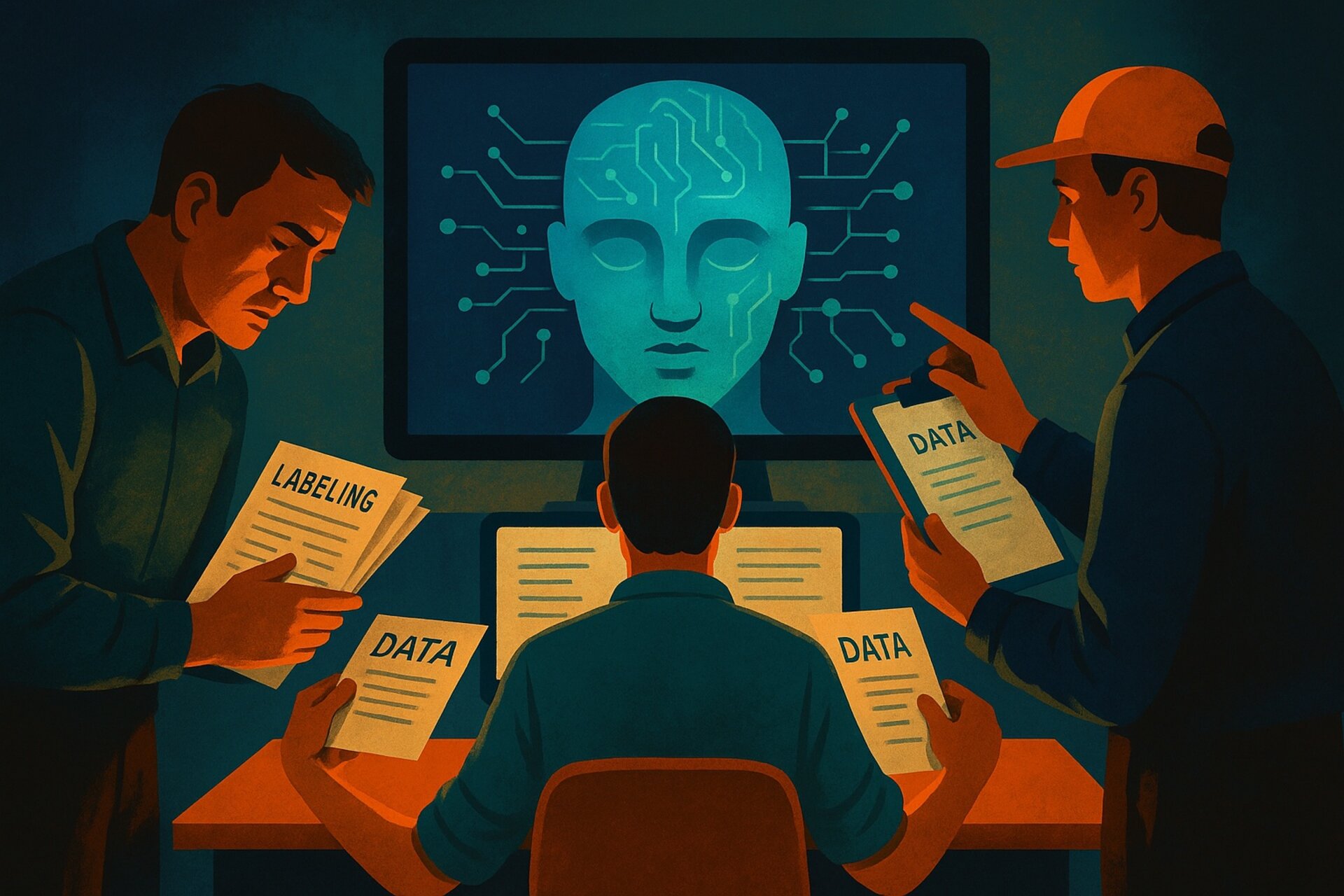 Lavoro umano: annotatori, moderatori e microtasker compongono l’esercito invisibile che addestra l’intelligenza artificiale