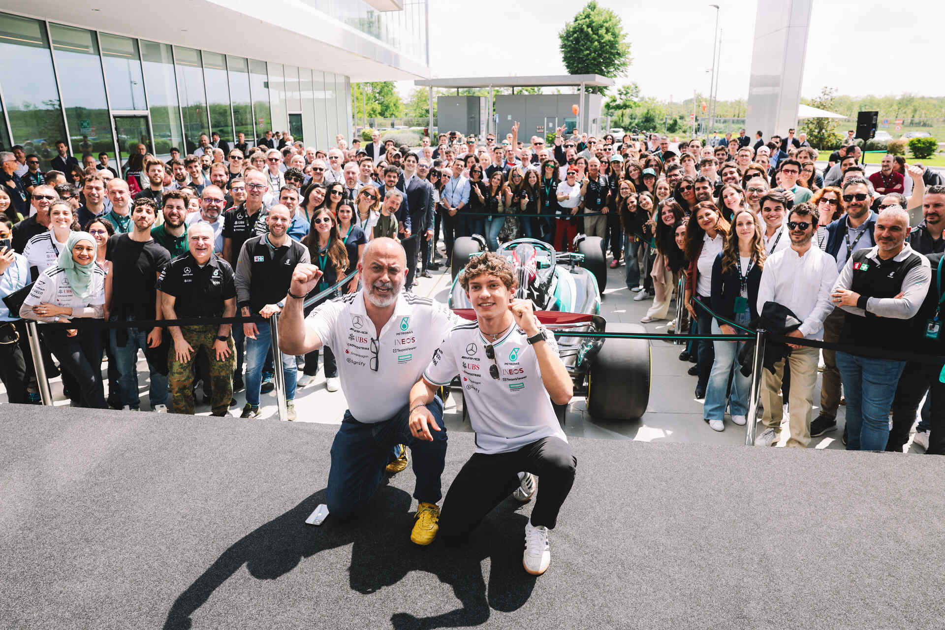 Petronas e Mercedes-AMG: Kimi Antonelli e Khalil Muri durante la conferenza stampa in Piemonte