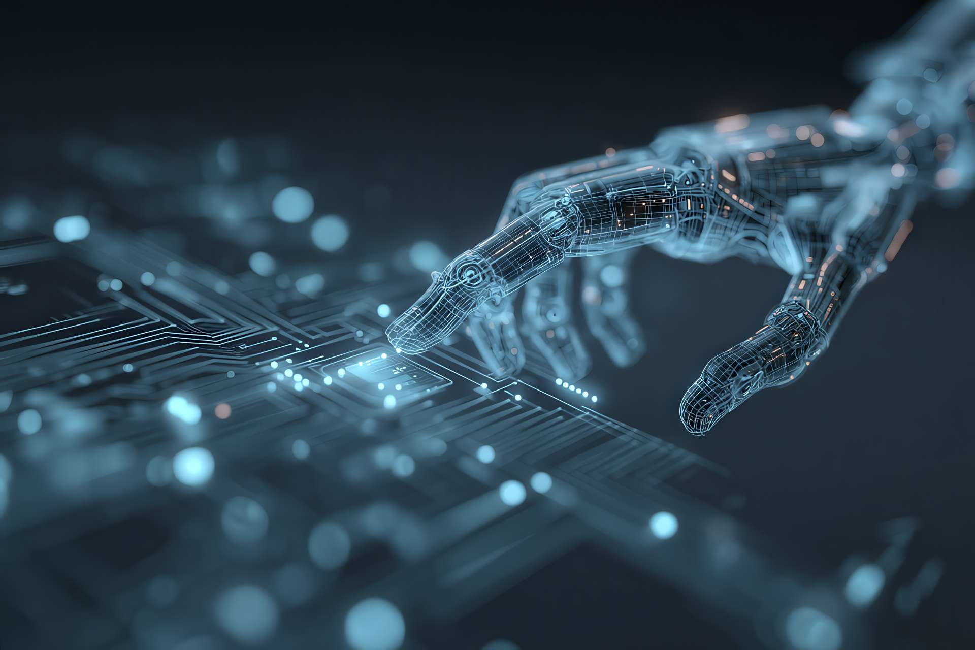 Visuale futuristica dell'integrazione tra AI e siti web tramite MCP