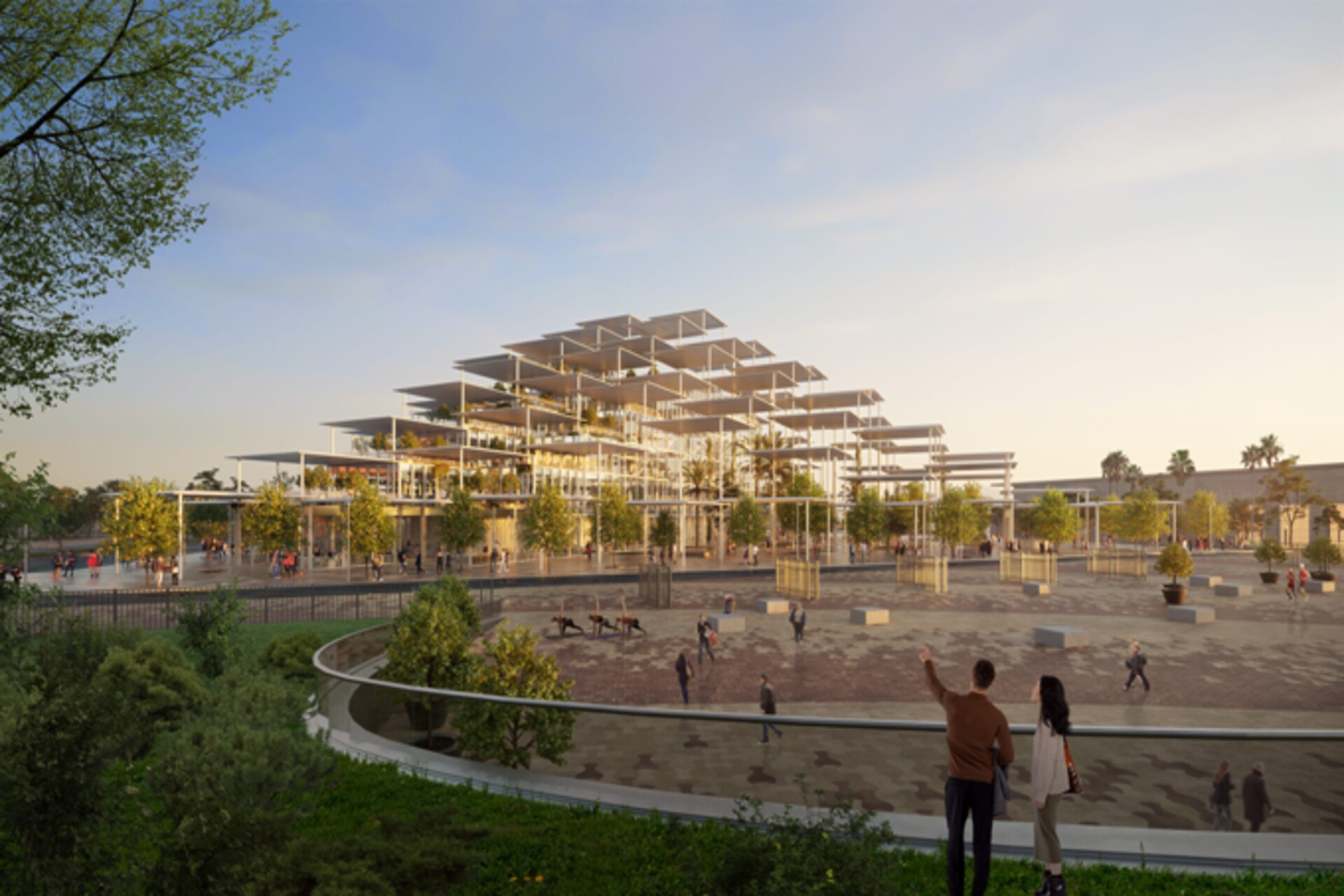 Joint Research Centre: complesso architettonico in Andalusia che combina estetica, funzionalità e sostenibilità, dotato di canopy fotovoltaico e giardini, simbolo della transizione energetica e dell’innovazione urbana europea