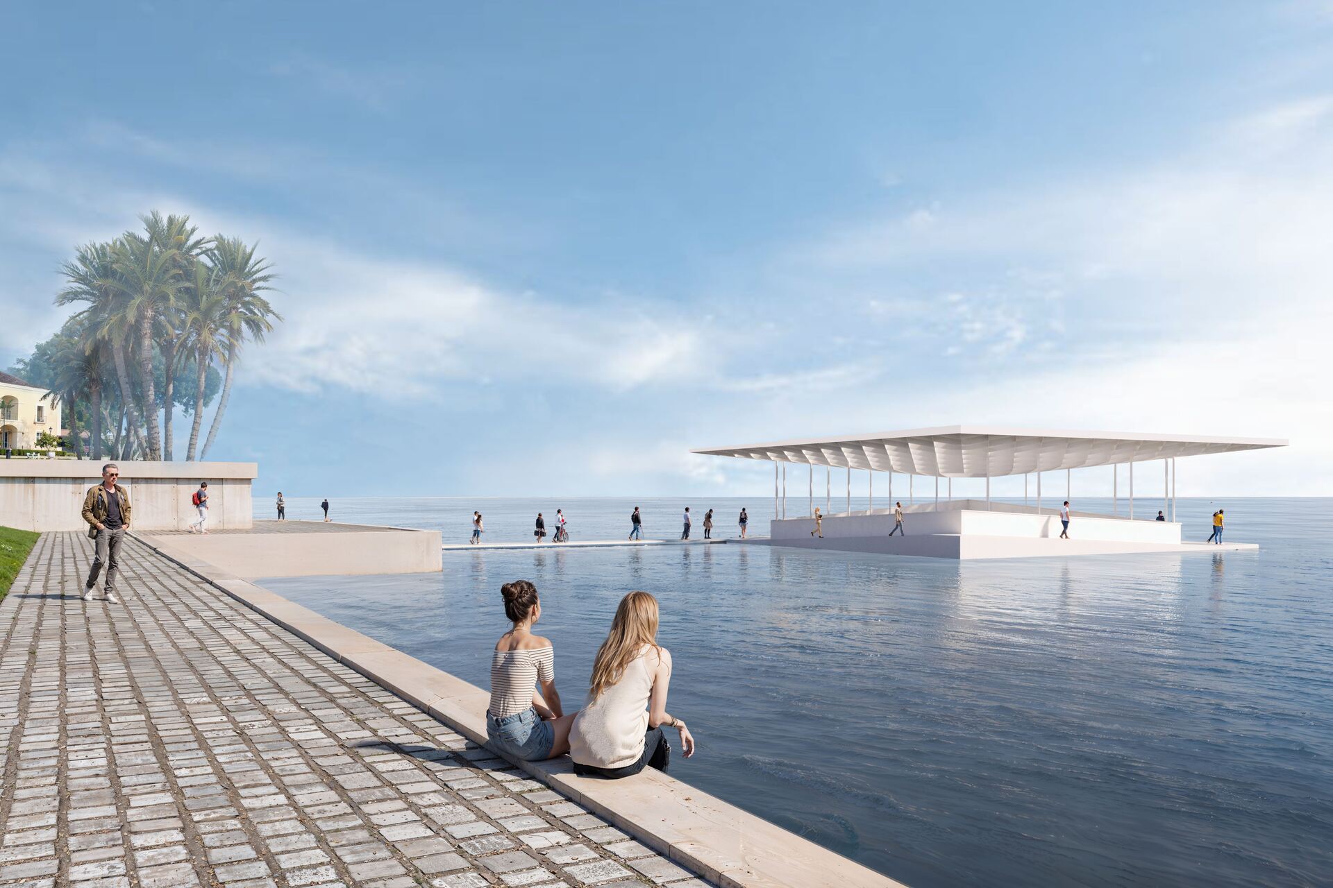 AquaPraça, la piazza galleggiante progettata da CRA Carlo Ratti Associati e Höweler + Yoon, unisce architettura e resilienza climatica trasformando l’acqua in spazio civico durante Biennale Venezia 2025 e COP30 Belém
