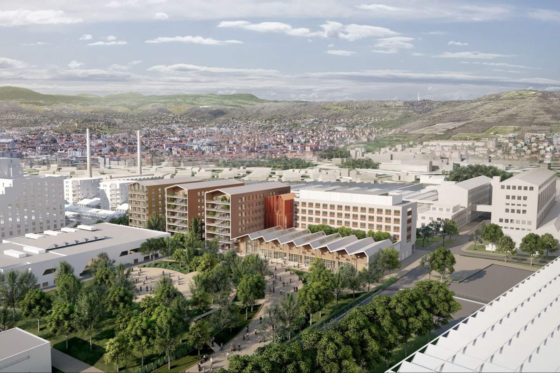 Il progetto unisce rigenerazione urbana, imprenditorialità e qualità della vita con una struttura moderna pensata per attrarre talenti, aziende e nomadi digitali, integrando coworking, coliving e servizi premium in un unico ecosistema