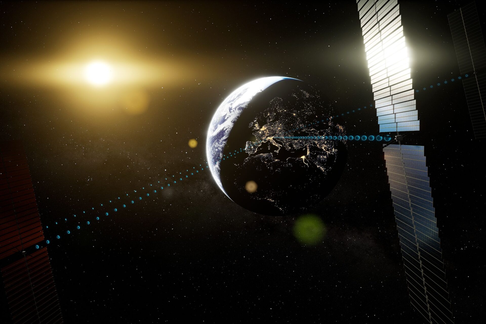 Energia solare orbitale: pannelli fotovoltaici in orbita geostazionaria capaci di catturare la radiazione solare 24 ore su 24 e inviarla sulla Terra, sostenendo la transizione ecologica e rafforzando l’indipendenza energetica dell’Europa