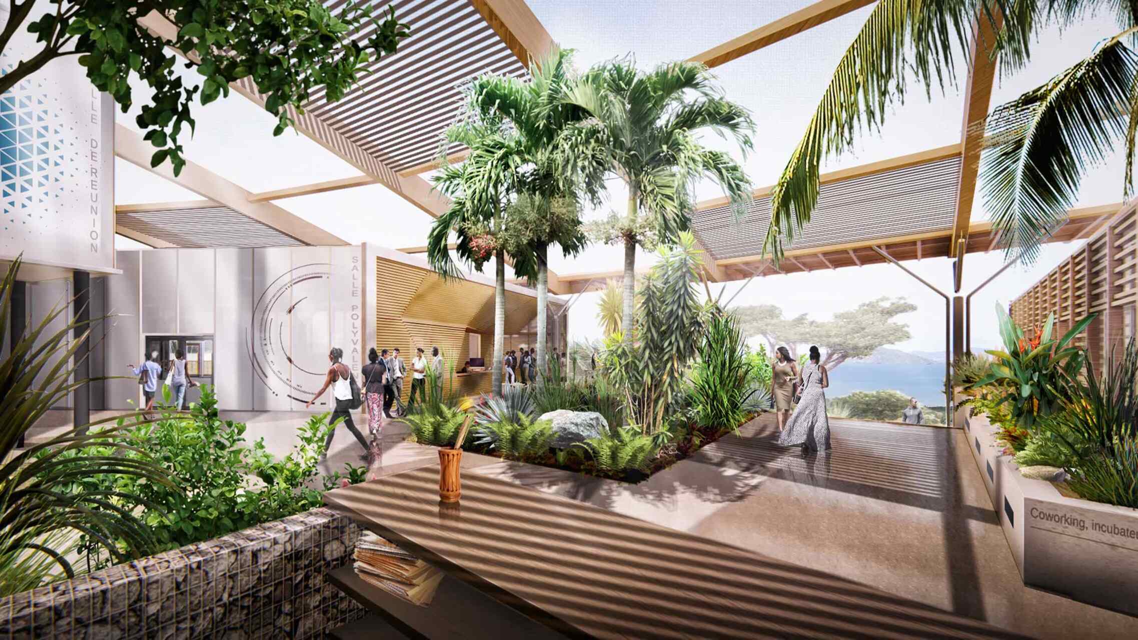 Mayotte: sede del nuovo Technopole di Dembéni, un ecosistema dedicato all’innovazione digitale, alla biologia marina e alla valorizzazione delle filiere locali, costruito con architettura bioclimatica e cofinanziato da Unione Europea e Francia