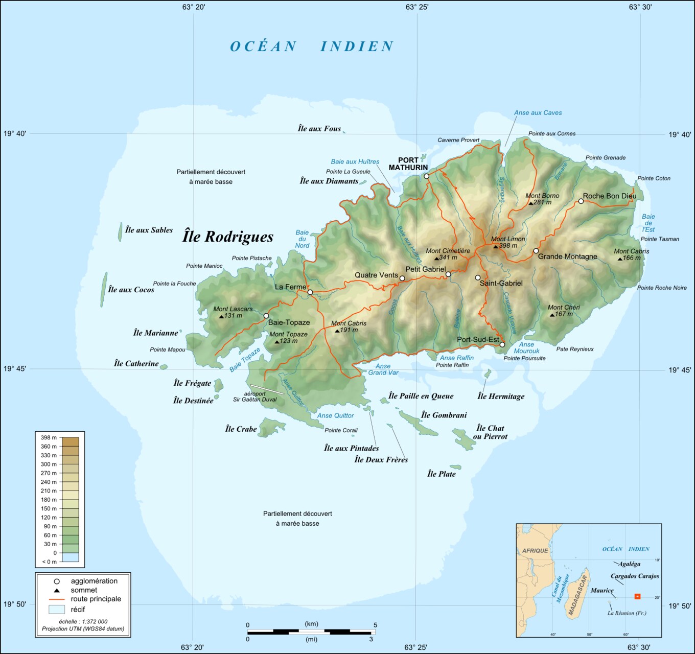 Rodrigues: fotografia generica utile per descrivere il contesto ambientale e umano dell’isola, collegata a innovazione verde, turismo sostenibile, infrastrutture e percorsi comunitari di adattamento climatico