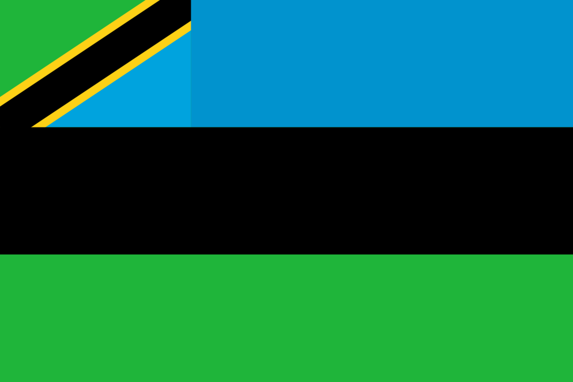 Bandiera di Zanzibar nella Tanzania, simbolo delle notizie dall’arcipelago su Innovando News