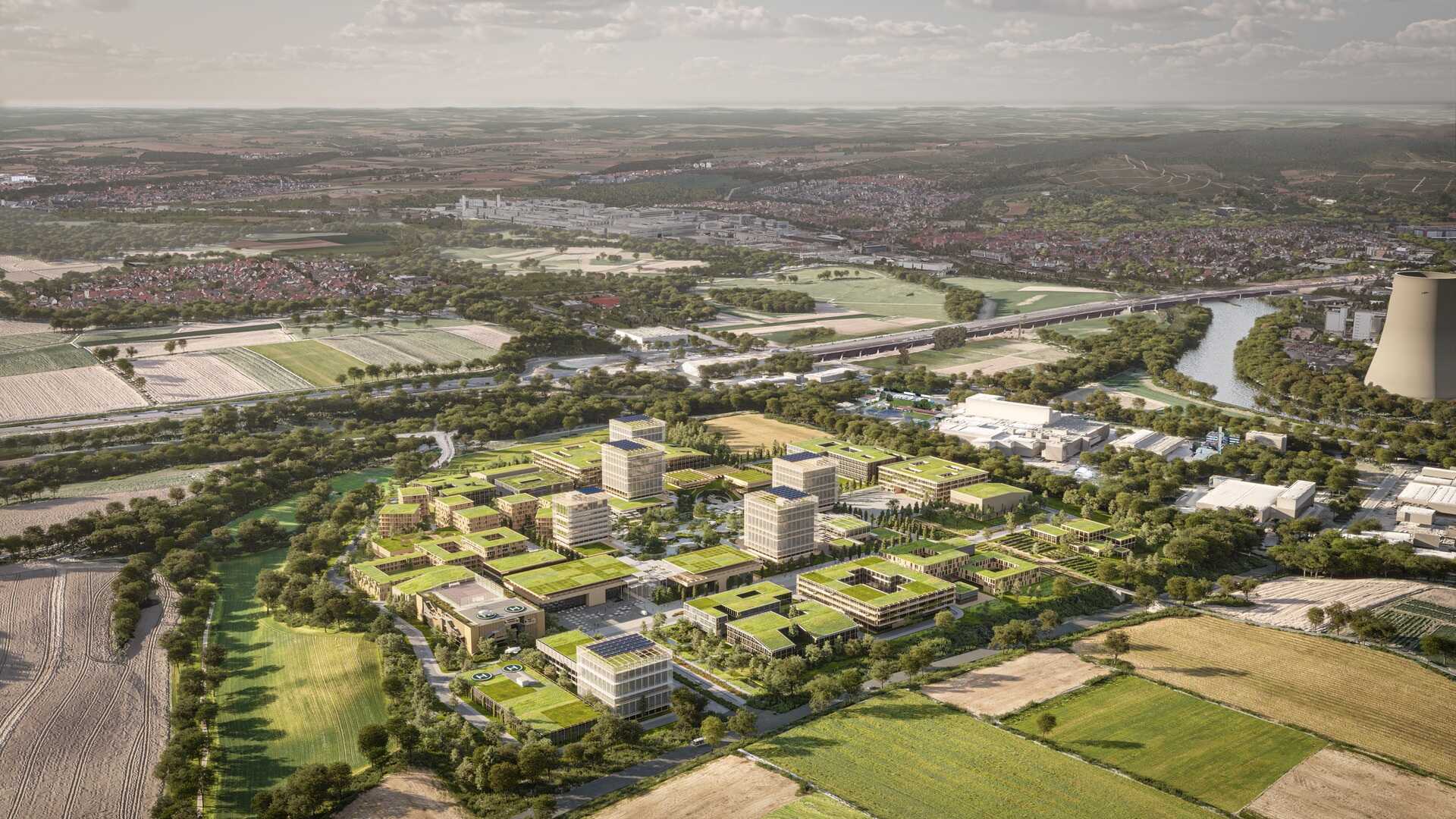 IPAI Campus: immagine rappresentativa del nuovo polo per l’AI applicata nel Baden-Württemberg, pensato per integrare edifici innovativi, reti energetiche sostenibili, piattaforme collaborative e servizi a supporto dell’ecosistema industriale