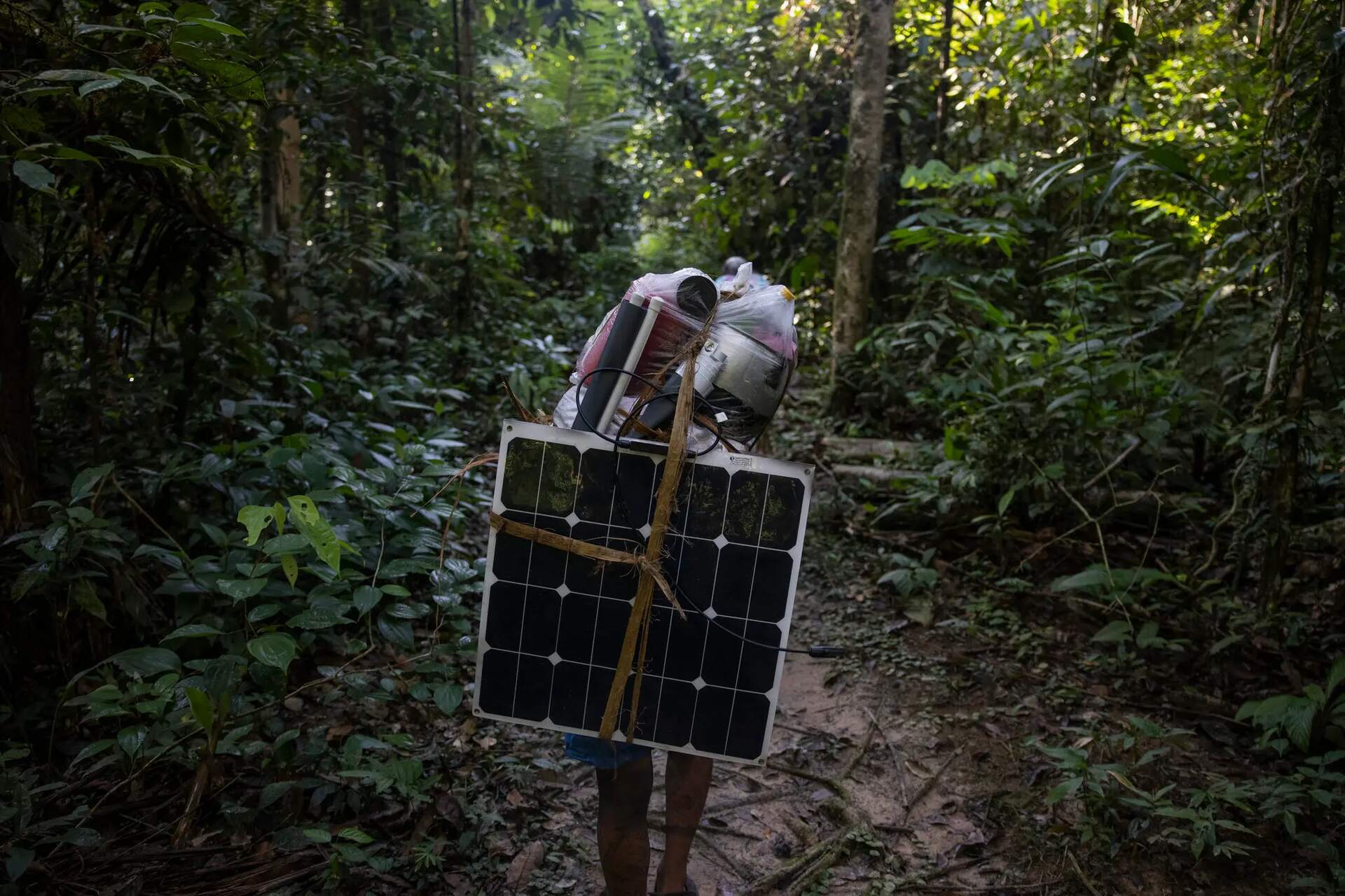 Amazzonia connessa: panorama della foresta tropicale attraversata dai fiumi, simbolo delle nuove reti satellitari che portano comunicazione digitale, accesso ai servizi e collegamenti più rapidi nei territori remoti