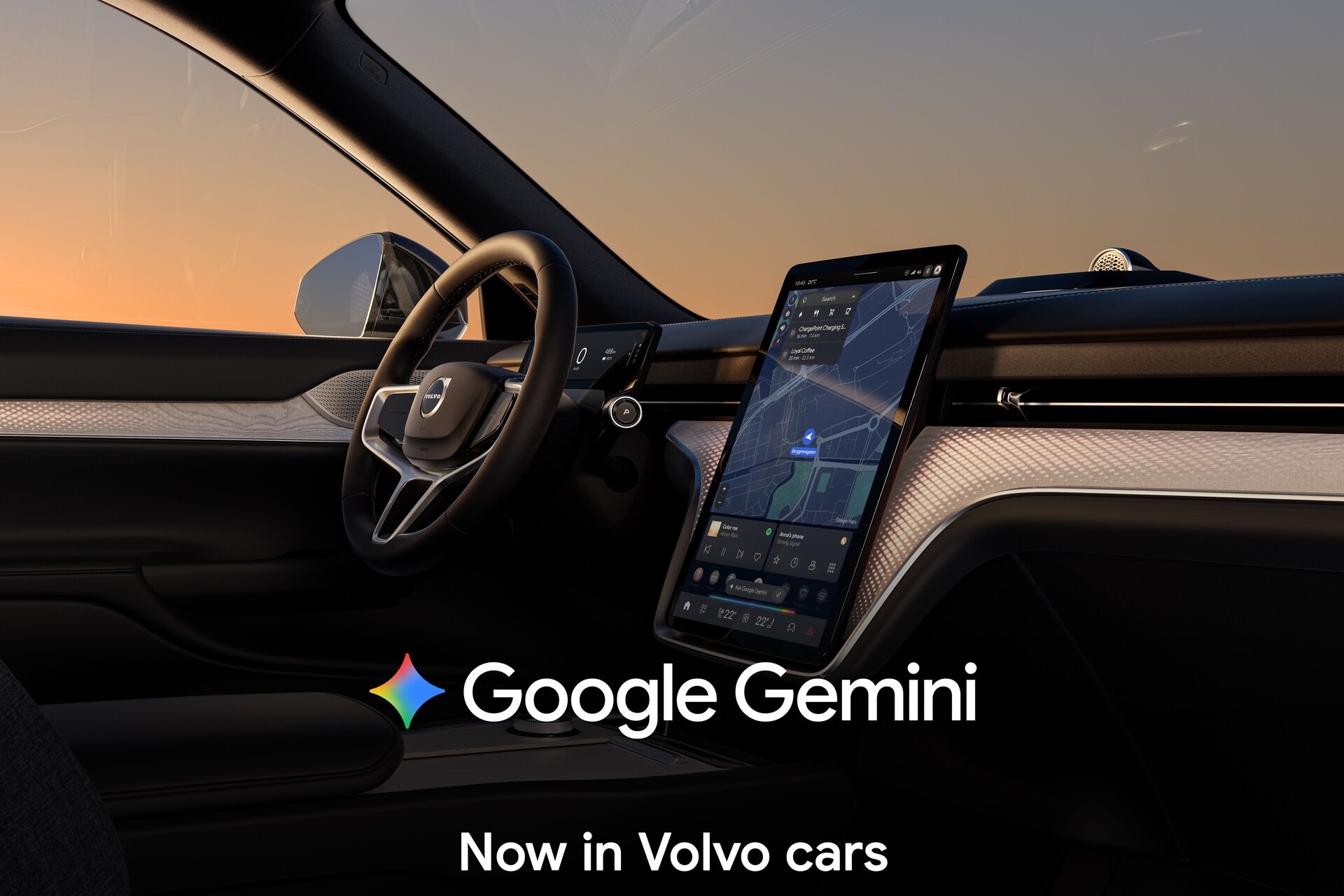 Volvo en Google: technologische samenwerking om geavanceerde digitale functies, intelligente kaarten, spraakassistentie en connected oplossingen voor elektrische mobiliteit naar het interieur te brengen.