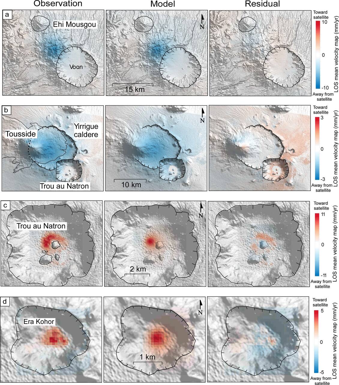 Vulcani del Sahara: rilievi remoti del Tibesti in Ciad osservati con immagini satellitari e dati radar per studiare deformazioni del suolo, caldere e sistemi vulcanici in ambiente desertico