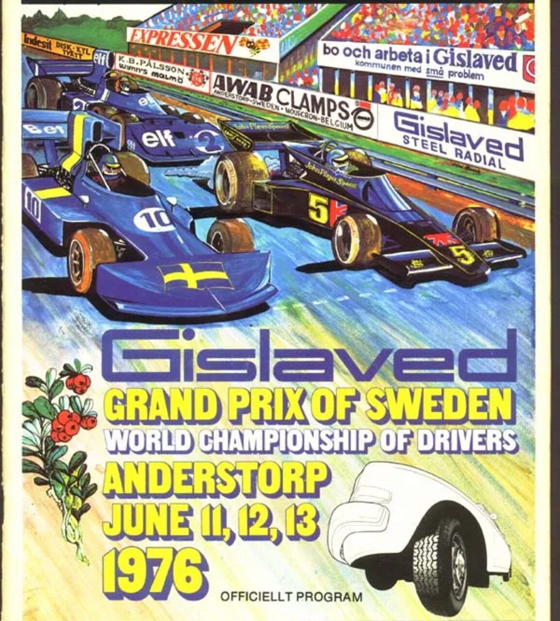 Tyrrell P34: celebre monoposto blu del 1976, sviluppata per ridurre la resistenza aerodinamica e aumentare l’aderenza attraverso un avantreno a quattro ruote