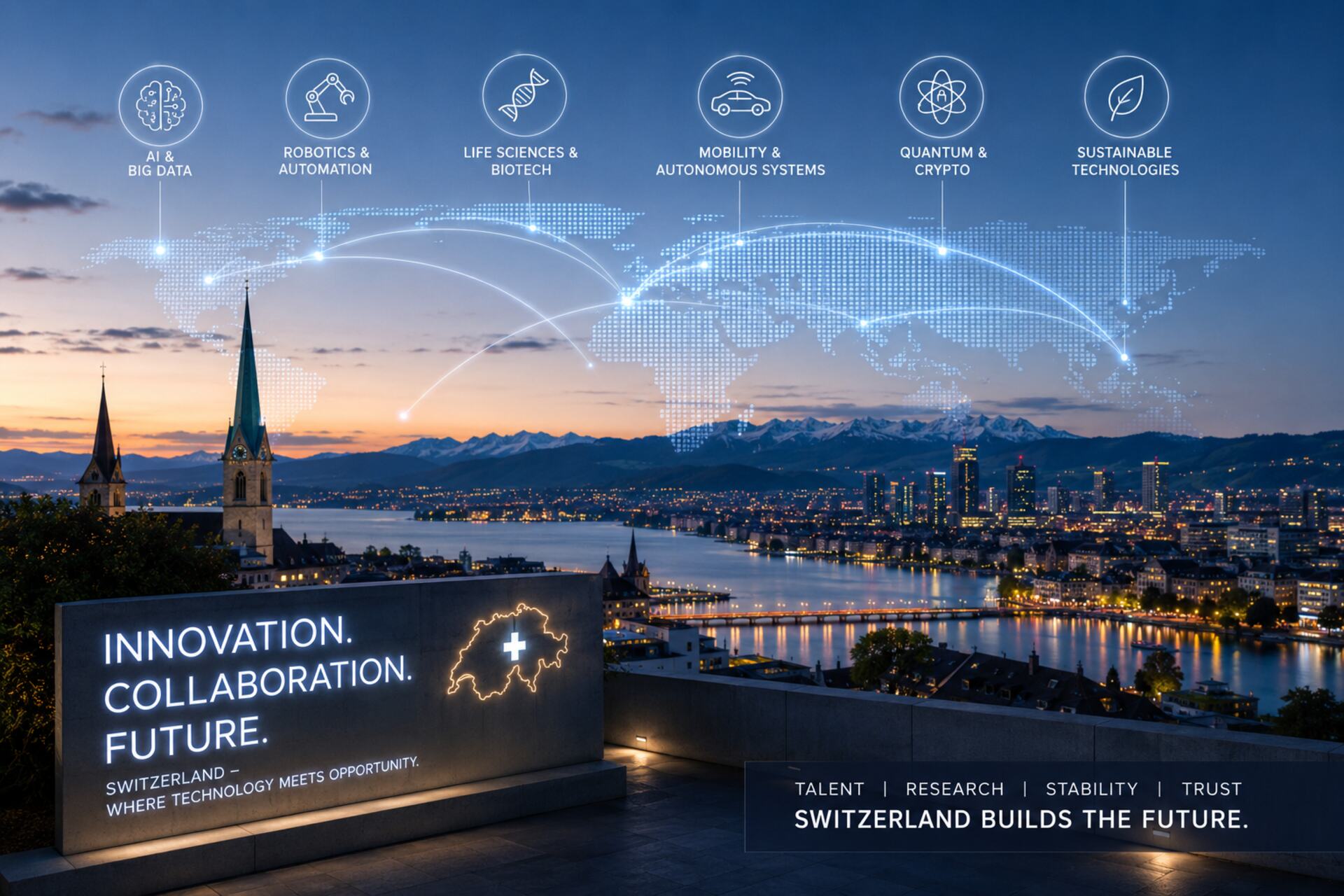 La Svizzera attira: investimenti globali in AI, automazione, bioinformatica, neurotecnologie e tecnologie quantistiche, sostenuti da infrastrutture efficienti e competenze scientifiche specializzate