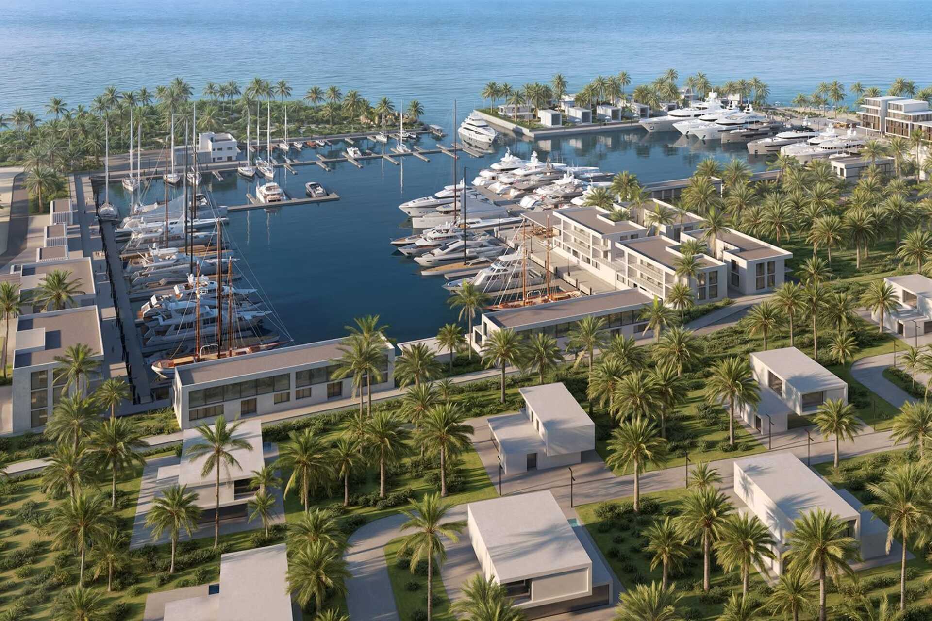 Port Nimara: marina di lusso ad Anguilla con superyacht, ville, hotel e spazi sul waterfront, immersa nel paesaggio tropicale dei Caraibi e affacciata sulle acque del Mar dei Caraibi