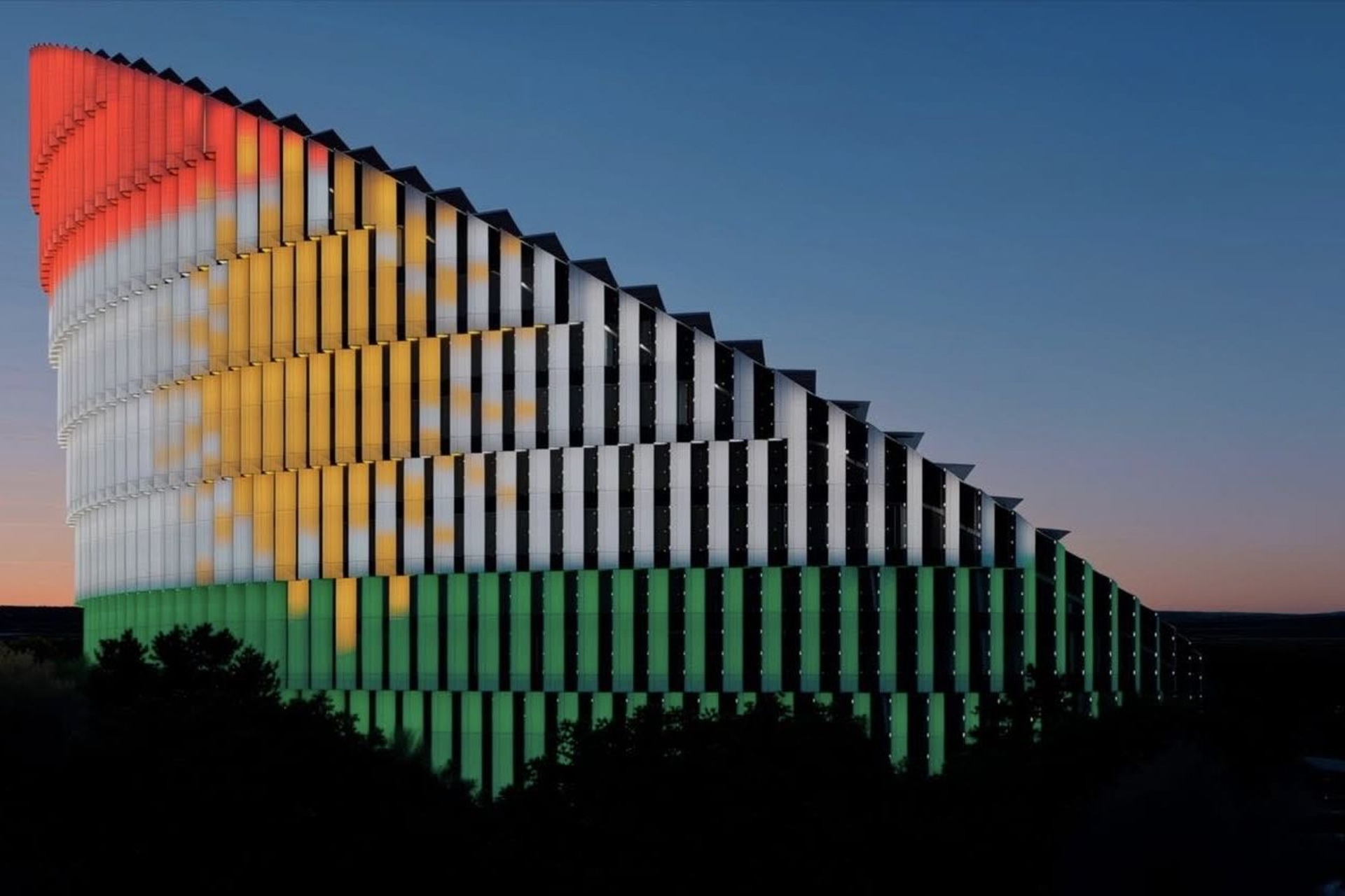 Kurdistan: render architettonico del campus scientifico con spazi verdi, percorsi pedonali, coperture solari e ambienti collaborativi pensati per ricerca applicata, tecnologia e trasferimento di conoscenza